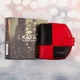 Кошелек женский кожаный Kafa с блокировкой RFID-сигналов, красно-черный (AE1869) - изображение 9