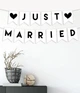 Паперова гірлянда Happy Moments на весілля "Just married" 13 прапорців 2 метри (02229) - зображення 2