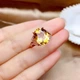 Универсальное женское кольцо с цитрином с регулируемым размером 27342-33 - изображение 2