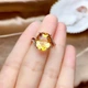Универсальное женское кольцо с цитрином с регулируемым размером 27342-33 - изображение 3