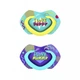 Пустышка Canpol babies силиконовая симметричная 6-18 мес NEON LOVE 2 шт. – блок. 22/653_blu - изображение 1