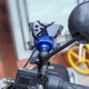 Тримач телефону для мотоцикла Motorace на кермо дзеркало універсальний до 6.5" з USB 2А Синій Металевий - зображення 2