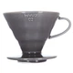 Воронка пуровер керамическая Hario V60 02 Grey для приготовления фильтр кофе, 400 мл - изображение 1