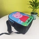 Шкільний рюкзак для першокласника чорний з принтом Peppa Pig два відділення ортопедичний 40х29х18 см - зображення 2