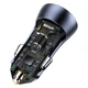 Зарядное устройство Baseus Автомобильное USB + Type-C + Type-C - Lightning Кабель 1м 40W USB-A Power Delivery 3.0 Quick Charge 4+ SCP FCP AFC + Умная Зарядка Golden Contactor Pro Металлический Серый - изображение 6