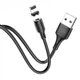 Кабель магнітний USB на Lightning HOCO X52 Sereno для зарядки Чорний - зображення 4