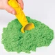 Набор песка для детского творчества - KINETIC SAND ЗАМОК ИЗ ПЕСКА (зеленый, 454 г, формочки, лоток) - изображение 4