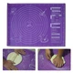 Силіконовий килимок для розкачування тіста Baking Mat 45*60 см Violet - изображение 2