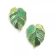 Сережки листя монстери "Monstera Leaf", золото - зображення 1
