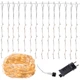Светодиодная Гирлянда водопад штора Springos 2 x 2 м 400 LED CL0097 новогодняя теплый белый - изображение 4