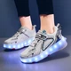 Роликовые кроссовки для девочек с LED подсветкой белые на 4-х колесах (LR 1268) 34(21,5см) - изображение 2