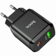 Сетевое зарядное устройство Hoco N5 1USB + Type-C PD20W+QC3.0 Black - изображение 6