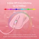 Игровая компьютерная мышь проводная ONIKUMA CW907 RGB подсветка pink - изображение 6
