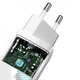 Блок питания Baseus GaN Quick Charger 65W (Type-С+USB) для MacBook/Asus/Lenovo/HP/Google/Huawei/Samsung white - изображение 3