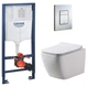 Инсталляция GROHE Rapid SL 38772001+ Унитаз подвесной DUSEL CUBIS DWHT10201030R+ Сиденье Slim Soft-Close+Панель смыва Grohe Skate Cosmopolitan - изображение 1