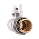 Кран шаровый прямой с американкой PROFESSIONAL QP_003 PN40 1" антипротечка белая бабочка - изображение 4