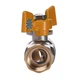 Кран шаровый газовый прямой PROFESSIONAL 1/2" с внутренней резьбой ЖБ PN40 QP151 - изображение 3