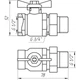 Кран шаровой прямой с американкой ARCO 1/2″ SENA 154103, Кран шаровой - изображение 3