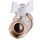 Кран шаровый прямой с американкой PROFESSIONAL QP_003 PN40 3/4" антипротечка белая бабочка - изображение 3
