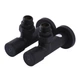 Набор угловых кранов с американкой Solomon LUX 1/2" 7777 (2шт.) BLACK - изображение 1