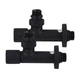 Набор угловых кранов с американкой Solomon LUX 1/2" 7777 (2шт.) BLACK - изображение 4