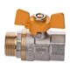 Кран кульовий газовий прямий PROFESSIONAL 3/4" із зовнішнім-внутрішнім різьбленням ЖБ PN40 QP152 - зображення 1