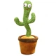 Танцующий поющий плюшевый кактус Dancing Cactus в горшке TikTok Игрушка-повторюшка с подсветкой 120 песен интерактивный на аккумуляторе - изображение 13