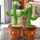 Танцующий поющий плюшевый кактус Dancing Cactus в горшке TikTok Игрушка-повторюшка с подсветкой 120 песен интерактивный на аккумуляторе - изображение 9