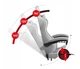 Ігрове крісло HUZARO Force 4.7 White Mesh Оббивка тканина Білий - зображення 3