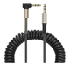 Кабель DK AUX Metal Spiral 150см Mini-Jack на Mini-Jack (black) - изображение 1