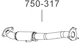 Труба Bosal принимающая с отвором под датчик в сборе Е-3 Sens (BO0029) (750-317) - изображение 2