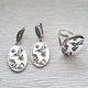Серебряное кольцо и серьги DIVA Колибри 19.5 р - изображение 1