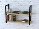 Полка PL-2-32 Loft Design Дуб Борас 112 см Черный - изображение 1
