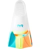 Ласты короткие TYR Stryker Silicone Fins, Orange/Teal/Yellow/Clear, S, Orange/Teal/Yellow/Clear - изображение 1
