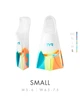 Ласты короткие TYR Stryker Silicone Fins, Orange/Teal/Yellow/Clear, S, Orange/Teal/Yellow/Clear - изображение 3