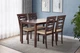 Комплект обеденный Бруклин (стол + 4 стула) Микс Мебель Темный орех/Бежевый (МДФ/Дерево/Ткань) - изображение 5