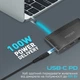 USB-C хаб 6-в-1 Promate MediaHub-C6 HDMI/VGA/USB-C PD/USB-C/USB-A 3.0/RJ45 Black (mediahub-c6.black) - зображення 3