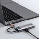 USB хаб з Type-C на 5 виходів HUB BASEUS Metal Gleam Series Docking Station (3USB, HDMI, 100W). Grey - зображення 3