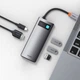 USB хаб з Type-C на 5 виходів HUB BASEUS Metal Gleam Series Docking Station (3USB, HDMI, 100W). Grey - зображення 4