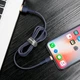 USB кабель Lightning разъем для iPhone BASEUS cafule (1.5A, 2M). Blue-Gold - изображение 9