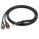Аудіокабель BOROFONE BL11 3.5mm male to double lotus RCA, PVC, 1,5m, Black (6974443382204) - зображення 6