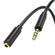 AUX cable 3.5mm BOROFONE BL12 подовжувач для навушників (2M) Чорний - изображение 1