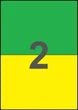 210×148,5мм ЖЕЛТАЯ Самоклеящаяся бумага А4, 2 Этикетки на листе, Упаковка 100 листов - изображение 1