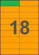 105×33мм ОРАНЖЕВАЯ Самоклеящаяся бумага А4, 18 Этикеток на листе, Упаковка 100 листов - изображение 1