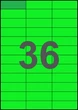 70×24,75мм ЗЕЛЕНАЯ Самоклеящаяся бумага А4, 36 Этикеток на листе, Упаковка 100 листов - изображение 1