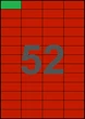 52,5×22,8мм КРАСНАЯ Самоклеящаяся бумага А4, 52 Этикетки на листе, Упаковка 100 листов - изображение 1