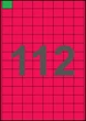 25×21,2мм МАЛИНОВАЯ Самоклеящаяся бумага А4, 112 Этикеток на листе, Упаковка 100 листов - изображение 1
