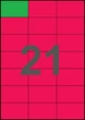 70×42,4мм МАЛИНОВАЯ Самоклеящаяся бумага А4, 21 Этикетка на листе, Упаковка 100 листов - изображение 1