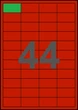 48,5×25,44мм КРАСНАЯ Самоклеящаяся бумага А4, 44 Этикетки на листе, Упаковка 100 листов - изображение 1