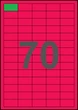 38×20мм МАЛИНОВАЯ Самоклеящаяся бумага А4, 70 Этикеток на листе, Упаковка 100 листов - изображение 1
